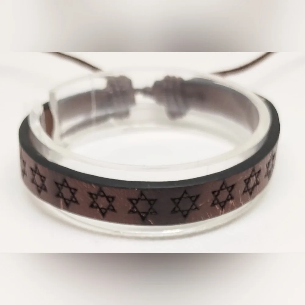 Men's‎ Leather Bracelet Brown New F16